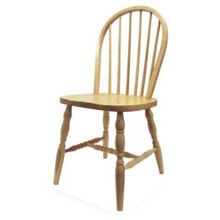 SET OF 2) Windsor Wood Dining Room Chairs Curved Legs  