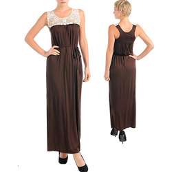 Stanzino Womens Brown Maxi Evening Dress Today $25.99