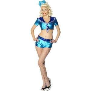  Smiffys Fever Pin Up Sailor Costume   Blue   Ladies Toys & Games