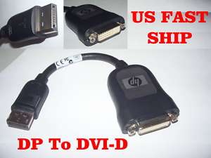 NEW HP Display Port DP to DVI D Cables Adapter 481409 001  
