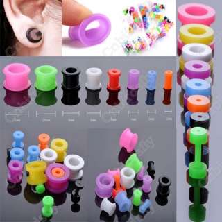   Wholesale body jewelry Lots Mixed Colors Tunnel Ear Expander Piercing