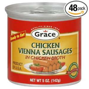Grace Vienna Sausage, 5 Ounce (Pack of 48)  Grocery 