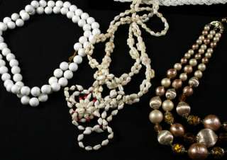 Vintage Necklace Bracelet LOT costum 30 pc Pearl Beaded  