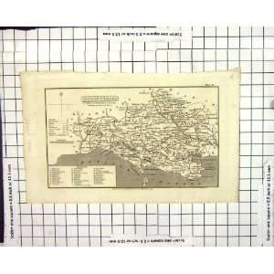  Antique Map 1824 Dorsetshire England Weymouth Studland Bay 
