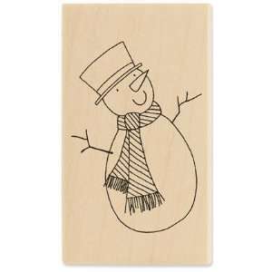  Snowman with Scarf   Rubber Stamp Arts, Crafts & Sewing