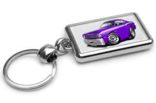 1971 74 Plymouth Duster Muscle Car toon Keychain NEW  