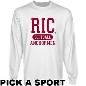 Rhode Island Anchormen White Custom Sport Long Sleeve T shirt   (Small 