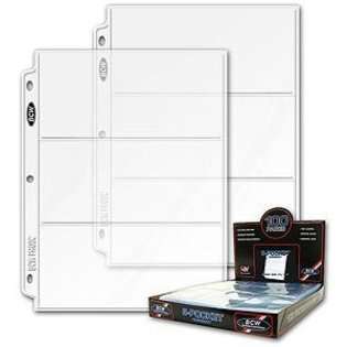 BCW 100 BCW 3 Pocket Currency And Coupon Size Binder Pages at  