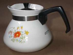Corning WILDFLOWER SPRING BOUQUET 6 Cup Tea Pot Kettle  