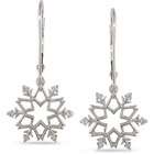  10k White Gold Diamond Accent Snowflake Earrings (H I 