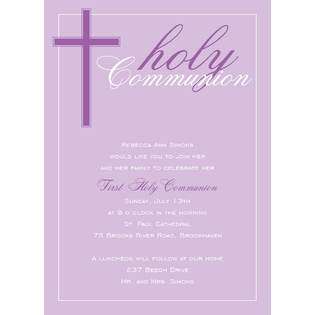 Red Leaf Papers Blessed Lavender Communion Invitations (30 Count) at 