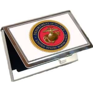  United States Marines Logo Business Card Holder Office 