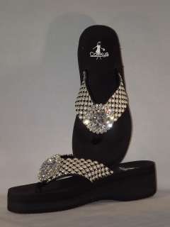 Corkys Elegant Jeweled Flip Flop  