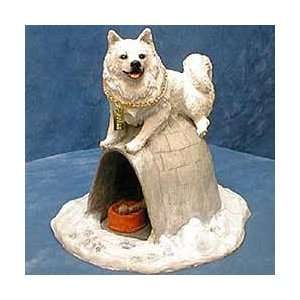  American Eskimo on an Igloo Statue