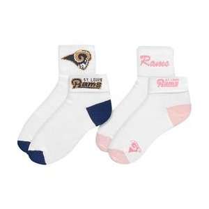  Feet St. Louis Rams Womens Sock 2 Pack   St.Louis Rams Medium Sports