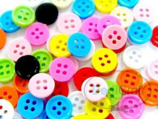 20 ASSORTED COLOR 4 HOLES PLASTIC SEW ON BUTTON X0001  