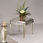 Bassett Mirror Collette Rectangular End Table in Antique Gold