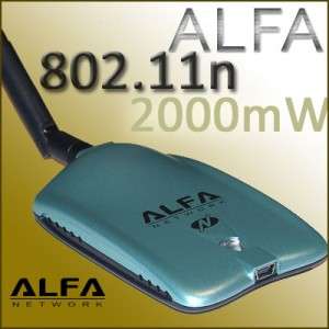 Alfa AWUS036NH 802.11n 2000mW WIRELESS N USB adapter 2w  