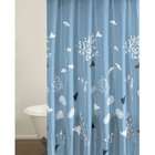 Perry Ellis Asian Lily Blue Shower Curtain, 100 Percent cotton