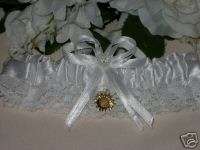 Garter Satin & Lace Garters Wedding Bridal SUNFLOWER  