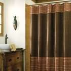 Brown Fabric Shower Curtain  