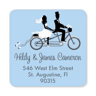 Noteworthy Collections Tandem Bike Ride Bermuda Personalized Sticker 