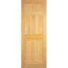   Builders Choice 24 in. Wood Prehung Clear Pine 6 Panel Left Hand Door