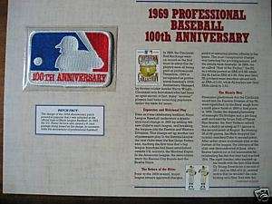 Willabee Ward 1969 Pro Baseball 100th Anniversary Patch  
