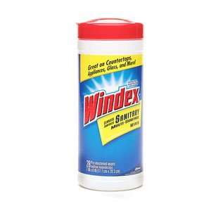 Windex Wipes, Multi surface, Sanitary, 28 Pre moistened Wipes (Case of 