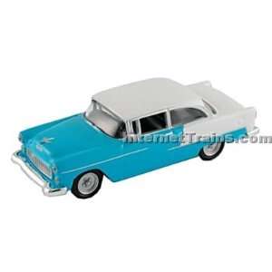   Model Power HO Scale 1955 Chevrolet Belair   Blue/White Toys & Games