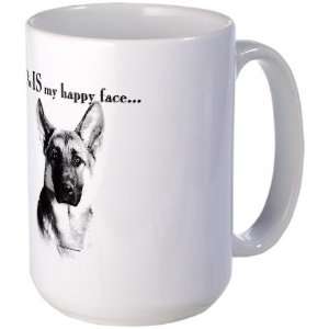  GSD Happy Face Pets Large Mug by  Everything 