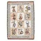   Home Twelve Days of Christmas Holiday Tapestry Throw Blanket 50 x 70