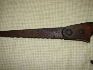 Vintage Old Working Hand Saw Woodworkers Tool  