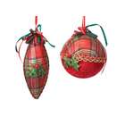 CC Christmas Decor Pack of 8 Christmas Traditions Red and Green Plaid 