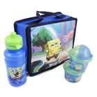   Squarepants Insulated School Lunch Bag Set w Bottle & Snack Containers