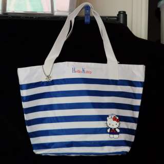 Hello Kitty Sailor Tote Bag Handbag Blue White  