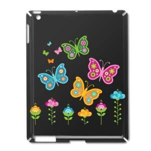  iPad 2 Case Black of Retro Butterflies 