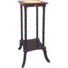 Ore MDF Square Flower Stand with Ceramic Top   Cherry Finish