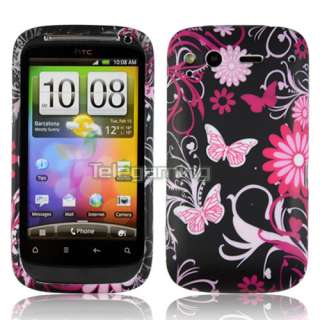 3X FLOWER RUBBER SILICONE CASE COVER+G FOR HTC DESIRE S  
