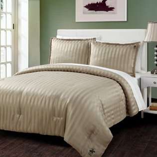 Beverly Hills Polo Club Dobby Stripe 3 Piece Comforter Set at  