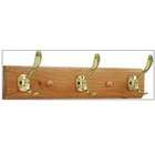 Narita Trading 103WH Coat Rack White Finish with 3 Twin   Brass 