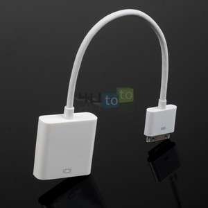 Dock Connector to VGA D SUB Converter Adapter Cable For IPAD Iphone4 