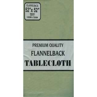   Color Vinyl Flannel Backed Table Cloth   Color Sage, Size 70 Dia