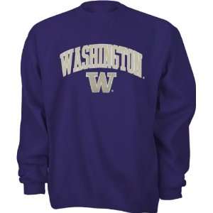  Washington Huskies Purple Tackle Twill Crewneck Sweatshirt 