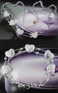 925 Silver Plated Necklace&Bracelet Jewelry Set 27  