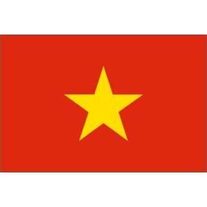  Vietnam 4x6ft Nylon Flag with Indoor Pole Hem and Fringe 