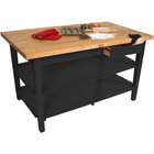 John Boos 36W Classic Country 2 Shelf Work Table, Black