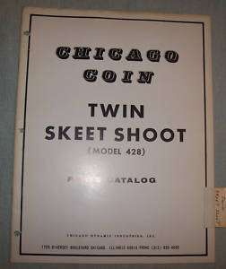ORIGINAL CHICAGO COIN TWIN SKEET SHOOT PARTS CATALOG  