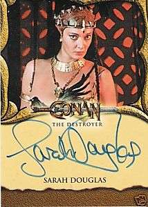 CONAN EXPANSION SARAH DOUGLAS   QUEEN TARAMIS AUTOGRAPH  