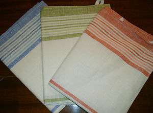 White linen kitchen Towels Set of 3 pure flax natural ECO  